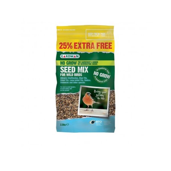 No grow seed mix 2kg 25% extra free