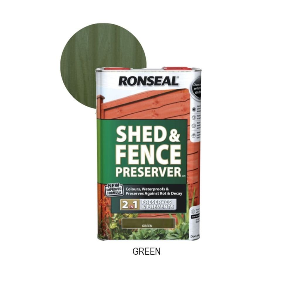 SHED & FENCE PRESERVER GREEN 5L