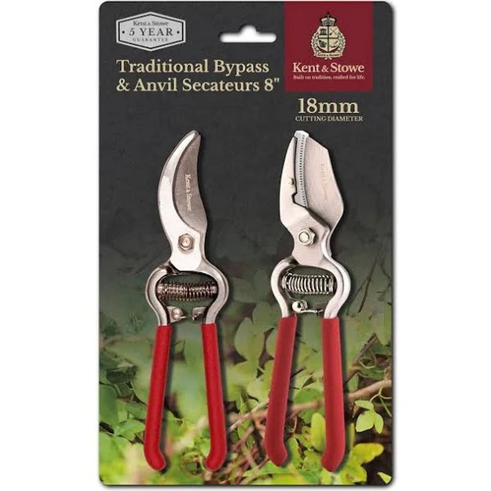 Bypass & Anvil Secateur Twin Pack