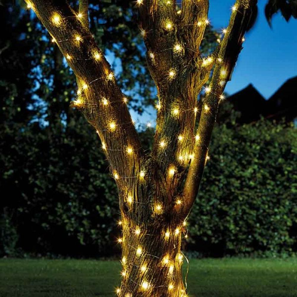 100 Warm White Solar Firefly String Lights