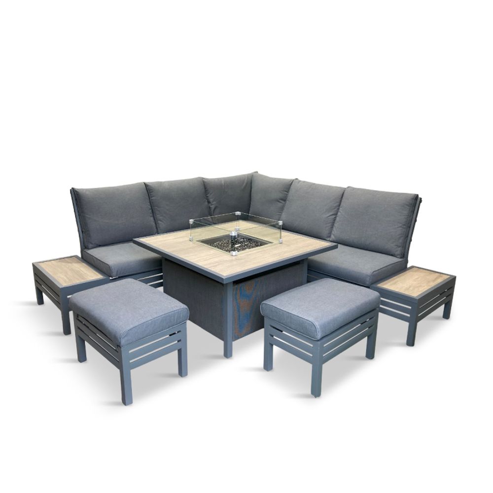 Monza Modular Dining Set with Fire Pit