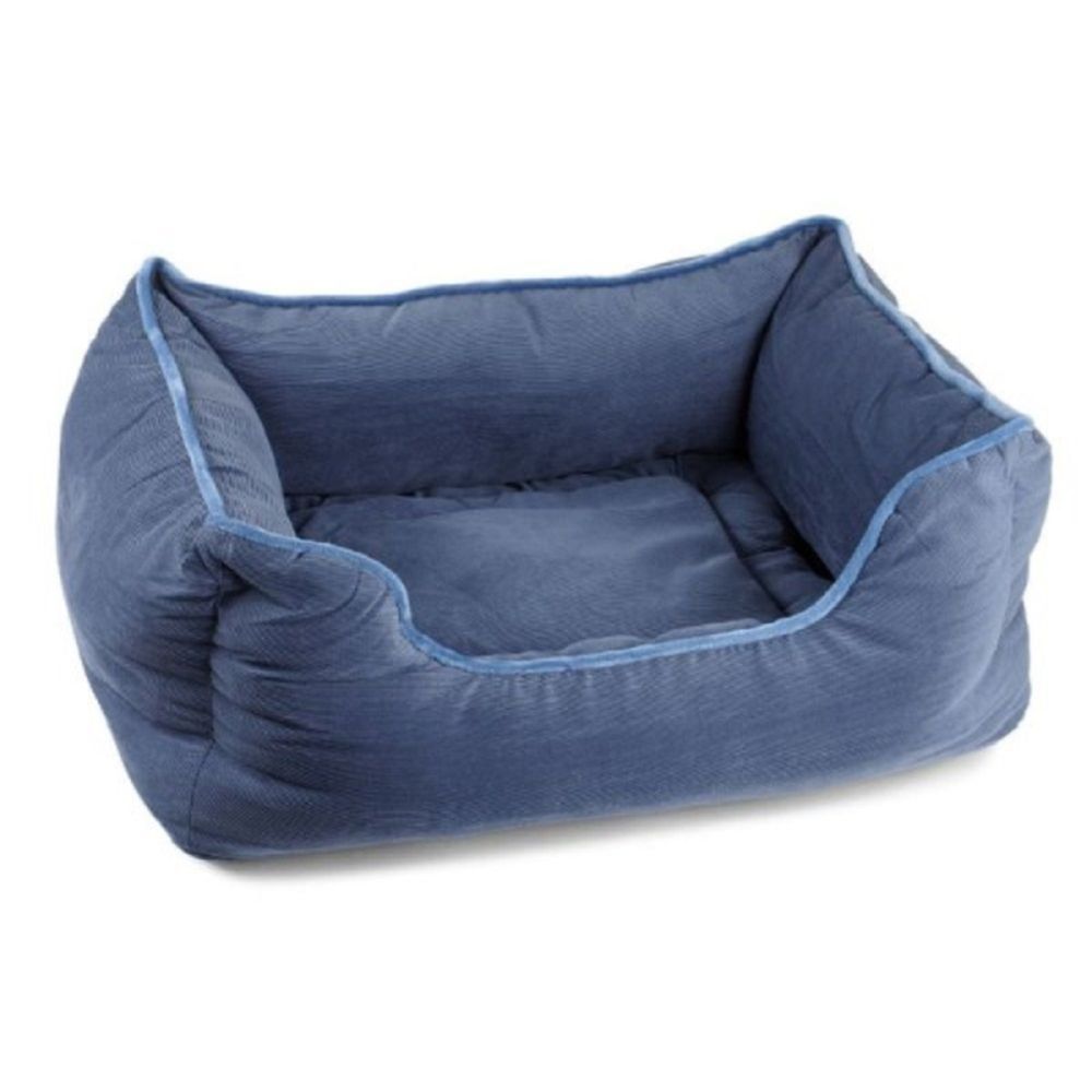Chenille Sq Bed Navy Sml Tuffearth Recyc