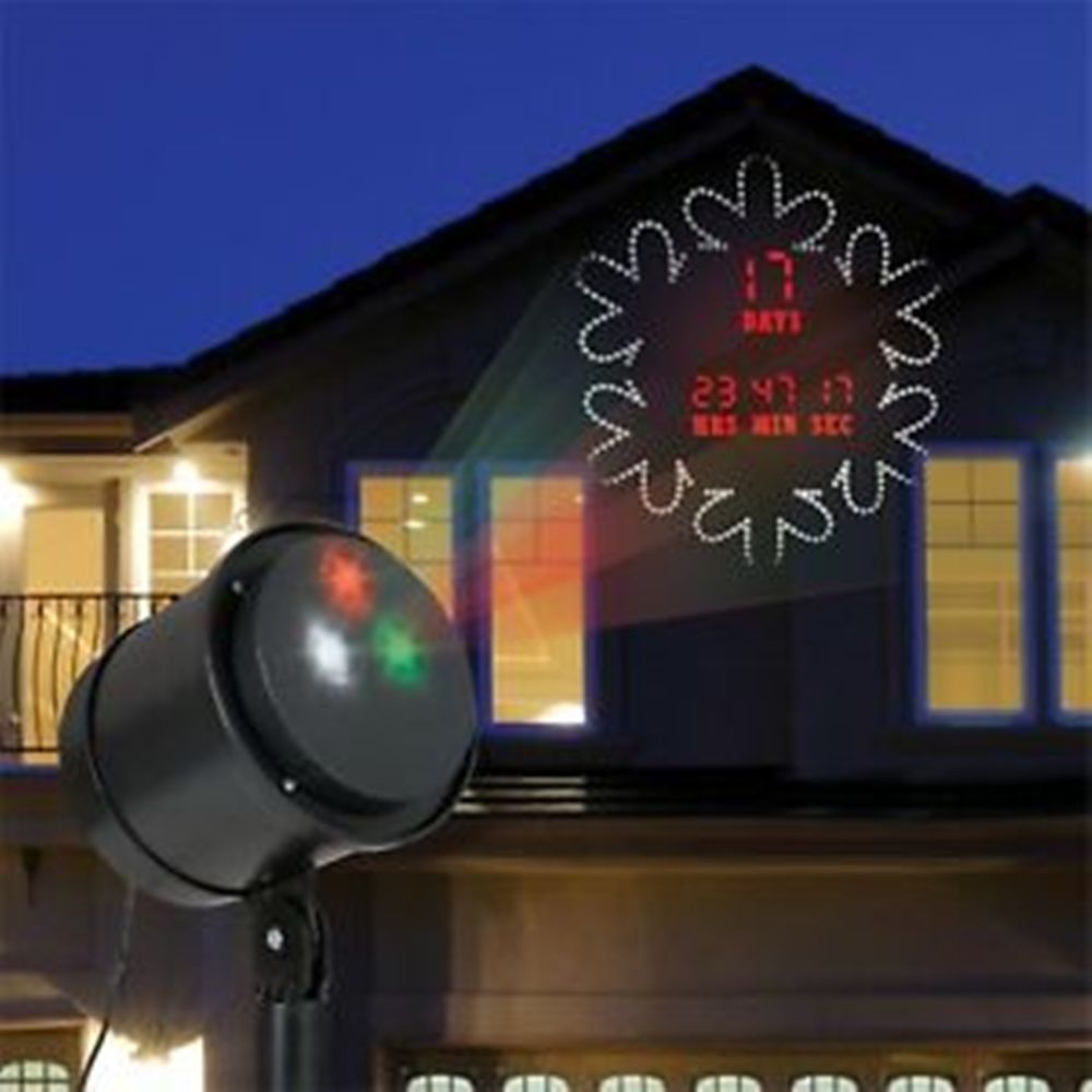 Christmas Countdown Projector - Lit Outdoor Decorations - Busy Bee